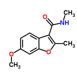6-甲氧基-n,2-二甲基苯并呋喃-3-羧酰胺结构式