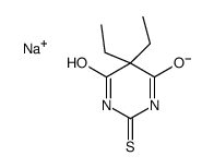 5,5-diethyldihydro-2-thioxopyrimidine-4,6(1H,5H)-dione, monosodium salt结构式