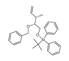 (2R,3S)-(2-benzyloxy-3-methylpent-4-enyloxy)-tert-butyldiphenylsilane结构式