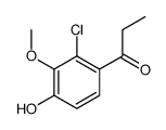 1-(2-chloro-4-hydroxy-3-methoxyphenyl)propan-1-one结构式