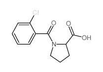 1-(2-氯-苯甲酰基)-吡咯烷-2-羧酸结构式