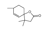 (5S,8R)-4,4,8-trimethyl-1-oxaspiro[4.5]dec-6-en-2-one结构式