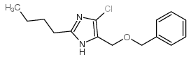 2-丁基-4-氯-5-苄氧基甲基-1H-咪唑结构式