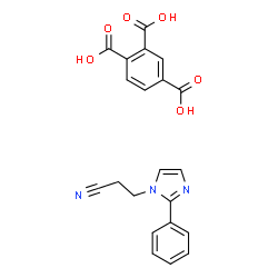 benzene-1,2,4-tricarboxylic acid, compound with 2-phenyl-1H-imidazole-1-propiononitrile (1:1)结构式