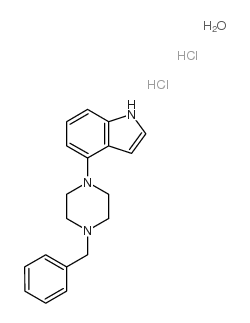 4-(4-苄基哌嗪)-1H-吲哚双盐酸盐水合物结构式