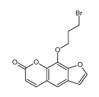 8-((3-bromopropyl-1)oxy)psoralen Structure