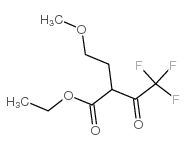 4,4,4-三氟-2-(2-甲氧基乙基)-3-氧丁酸乙酯结构式