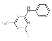 2-苯胺-4-氯-6-甲基嘧啶结构式
