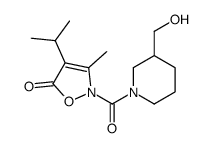 3-Piperidinemethanol,1-[[3-methyl-4-(1-methylethyl)-5-oxo-2(5H)-isoxazolyl]carbonyl]- (9CI)结构式