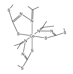 tris(S-methyl isopropylidenehydrazinecarbodithioato)cobalt(III) Structure