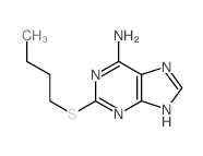 2-butylsulfanyl-5H-purin-6-amine结构式