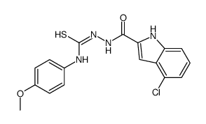 1-[(4-chloro-1H-indole-2-carbonyl)amino]-3-(4-methoxyphenyl)thiourea Structure