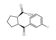 CIS-2-(3-FLUOROBENZOYL)CYCLOPENTANE-1-CARBOXYLIC ACID结构式