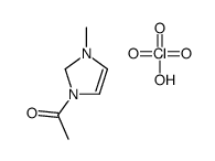 1-(3-methyl-1,2-dihydroimidazol-1-ium-1-yl)ethanone,perchlorate Structure