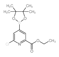 2-氯-6-(乙氧基羰基)吡啶-4-硼酸频那醇酯结构式