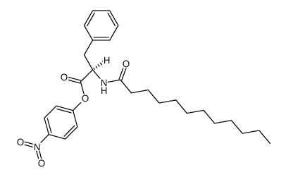 p-nitrophenyl Nα-dodecanoyl-D-phenylalaninate结构式