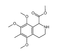 methyl 5,7,8-trimethoxy-6-methyl-1,2,3,4-tetrahydroisoquinoline-1-carboxylate Structure