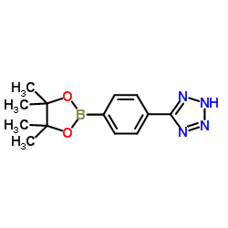 4-(2H-四唑-5-基)苯硼酸频哪醇酯结构式