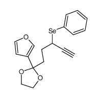 1-(3-furyl)-4-(phenylseleno)-5-hexyn-1-one ethylene ketal Structure