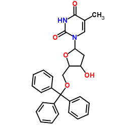 5'-O-三苯甲基胸苷结构式