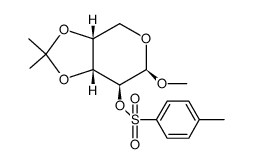 methyl-3,4-O-isopropylidene-2-O-tosyl-β-D-arabinopyranoside结构式