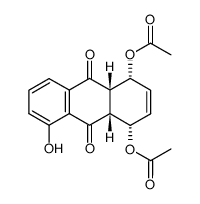 (+/-)-1t,4t-diacetoxy-5-hydroxy-(4ar,9ac)-1,4,4a,9a-tetrahydro-anthraquinone结构式