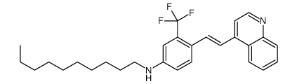 N-decyl-4-(2-quinolin-4-ylethenyl)-3-(trifluoromethyl)aniline Structure