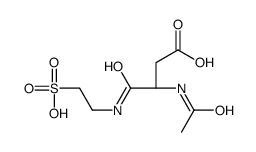 (3S)-3-acetamido-4-oxo-4-(2-sulfoethylamino)butanoic acid结构式