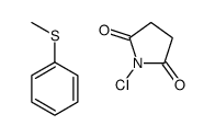 1-chloropyrrolidine-2,5-dione,methylsulfanylbenzene结构式