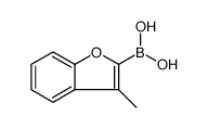 (3-甲基苯并呋喃-2-基)硼酸结构式