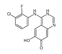 4-(3-氯-2-氟苯胺)-6,7-二羟基喹唑啉结构式