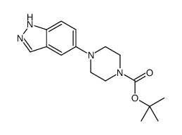 4-(1H-吲唑-5-基)哌嗪-1-羧酸叔丁酯结构式