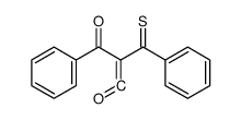 3-phenyl-2-(phenylcarbonothioyl)prop-1-ene-1,3-dione结构式