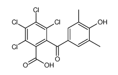 2,3,4,5-tetrachloro-6-(4-hydroxy-3,5-dimethylbenzoyl)benzoic acid结构式