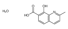 8-hydroxy-2-methylquinoline-7-carboxylic acid,hydrate Structure