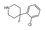 4-(2-chlorophenyl)-4-fluoropiperidine Structure