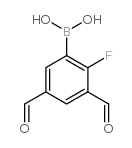 2-氟-3,5-二甲酰基苯基硼酸结构式