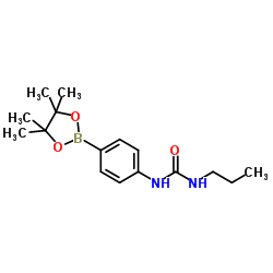 1-Propyl-3-(4-(4,4,5,5-tetramethyl-1,3,2-dioxaborolan-2-yl)phenyl)urea structure