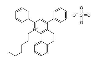 1-hexyl-2,4-diphenyl-5,6-dihydrobenzo[h]quinolin-1-ium,perchlorate结构式