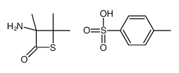 3-amino-3,4,4-trimethylthietan-2-one,4-methylbenzenesulfonic acid Structure