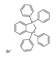 2,3-dihydro-1,1,3,3-tetraphenyl-1,3-diphosphoniaindene dibromide结构式