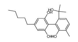 6'-(1-hydroxy-1-methylethyl)-3'-methyl-4-pentylbiphenyl-2,2',6-triol结构式