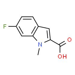 6-氟-1-甲基-1H-吲哚-2-羧酸结构式