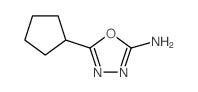 5-环戊基-1,3,4-噁二唑-2-胺结构式