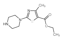 4-甲基-2-(1-哌嗪基)-5-三唑羧酸乙酯结构式