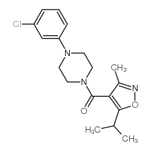 [4-(3-氯苯基)-1-哌嗪][3-甲基-5-(1-甲基乙基)-4-异唑基]-甲酮结构式