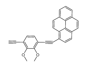 1-[2-(4-ethynyl-2,3-dimethoxyphenyl)ethynyl]pyrene结构式