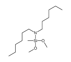 N-[dimethoxy(methyl)silyl]-N-hexylhexan-1-amine结构式