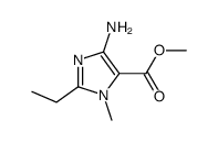methyl 4-amino-2-ethyl-1-methyl-1H-imidazole-5-carboxylate结构式