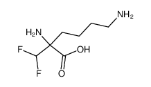 DL-α-difluoromethyllysine Structure